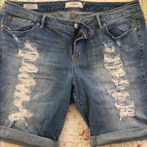 Torrid plus size boyfriend Bermuda jean shorts 20